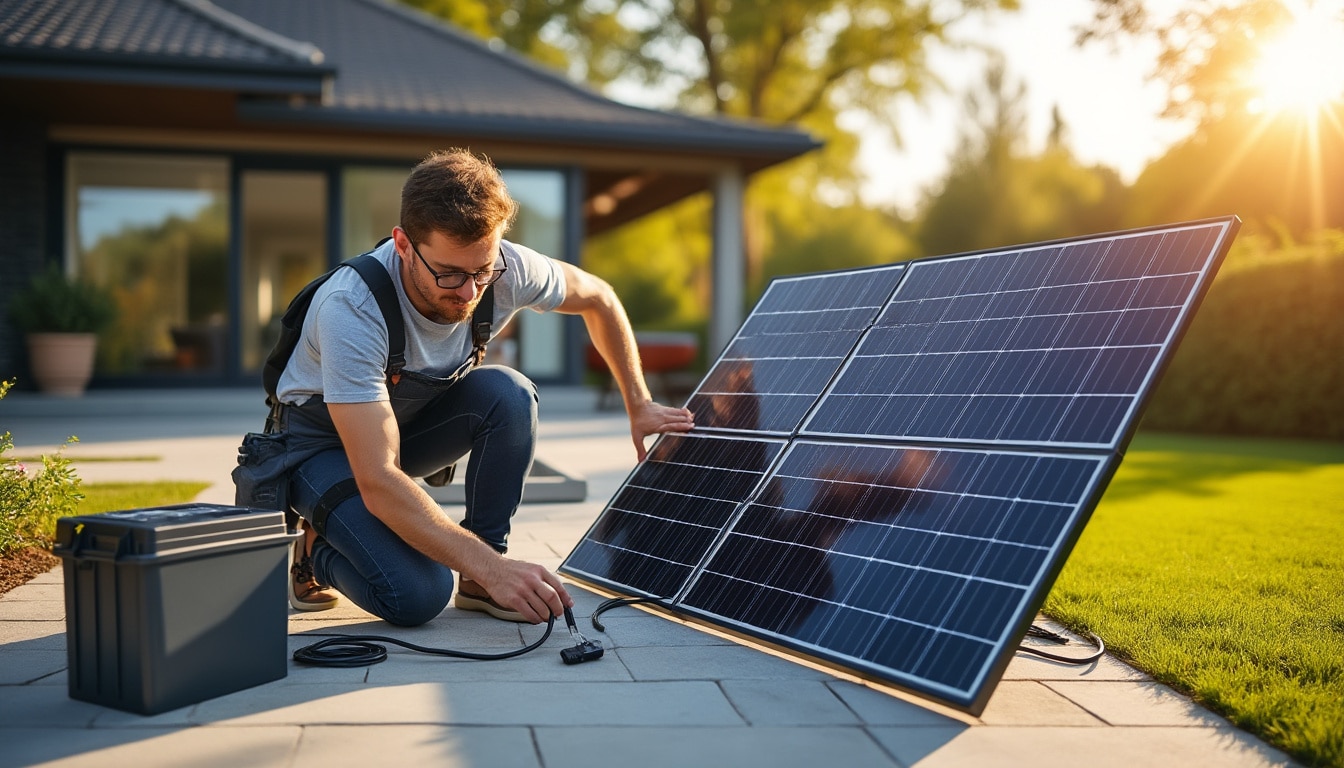 Panneau solaire plug and play 2000W avec batterie : autonomie facile